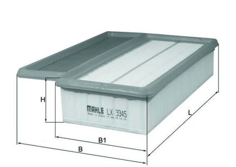 Image of Air filter MAHLE LX 3345