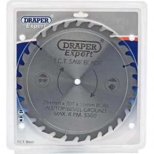 Image of Draper Expert Circular Saw Blade 254mm 30T 16mm