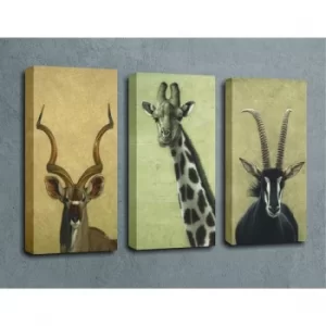 Image of UC68 Multicolor Decorative Canvas Painting (3 Pieces)