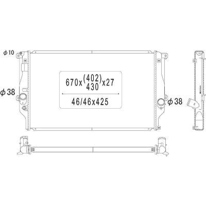 Image of Engine radiator DIEDERICHS DCM3288