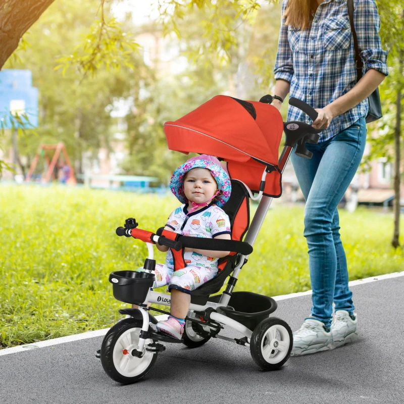 Image of HOMCOM 6 In 1 Trike For Toddler 1-5 Years - Red, Red 370-061V00RD