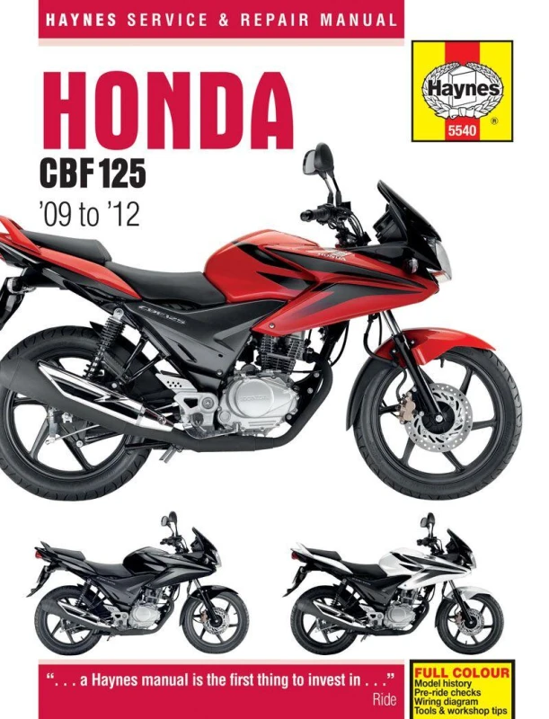 Image of 5540 - Haynes Service Manual For Honda CBF 125 2009-2015 5540