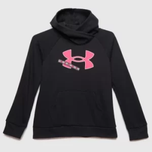 image of Under Armour Girls Rival Fleece Logo Hoodie In Black