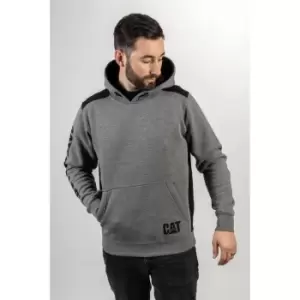 Image of Logo Panel Hooded Sweatshirt Grey Small