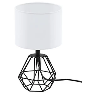 image of Eglo Carlton 2 Table Lamp - Black & Whiite