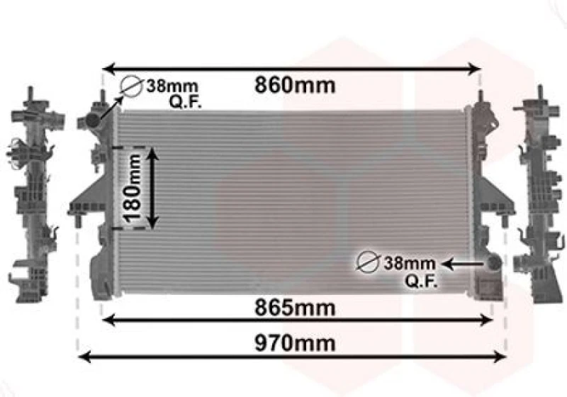 Image of VAN WEZEL Engine radiator VAN WEZEL 09012704