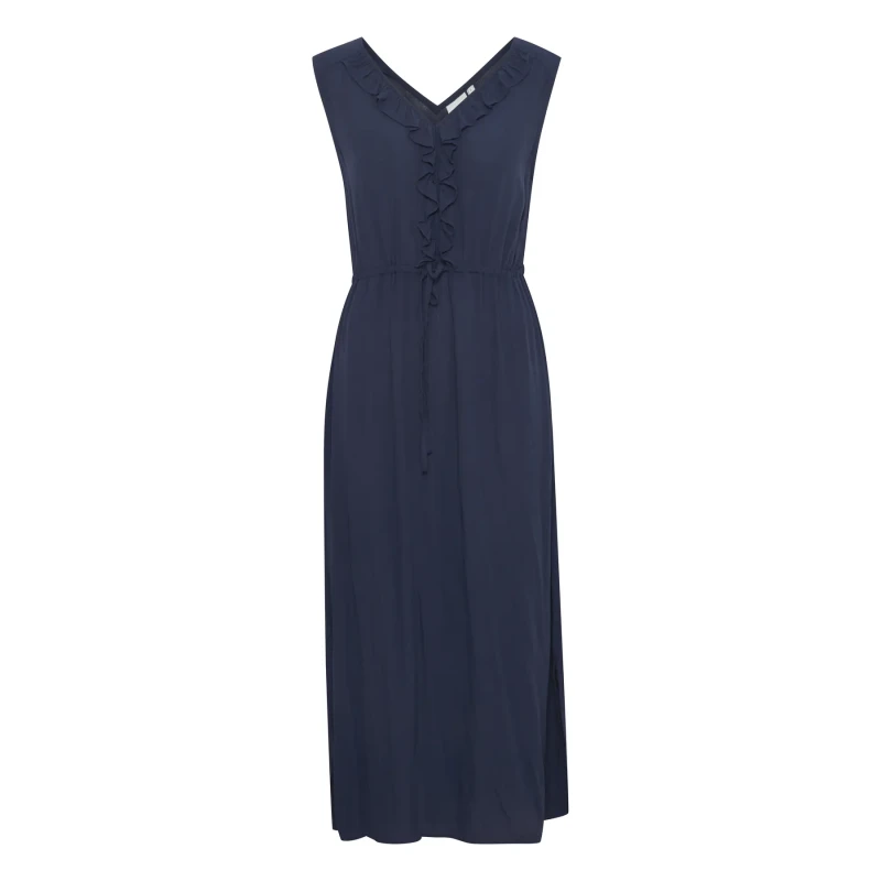 Image of Ichi Womens long dress Ichi Marrakech DR14 Bleu Female S