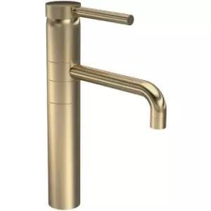 image of Tec Tall Basin Mixer Tap - Brushed Brass - Hudson Reed