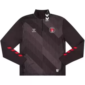 image of 2021-2022 Charlton Matchday Half Zip (Black)