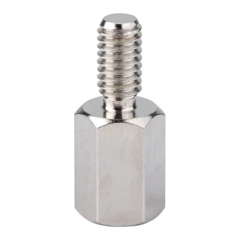 Image of R-TECH 524381 Hex Threaded M-F Spacer Brass 7mm A/F M4 10mm - Pack...