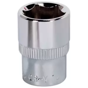 image of Sealey SP3814 Walldrive Socket 14mm 3/8"sq Drive Fully Polished