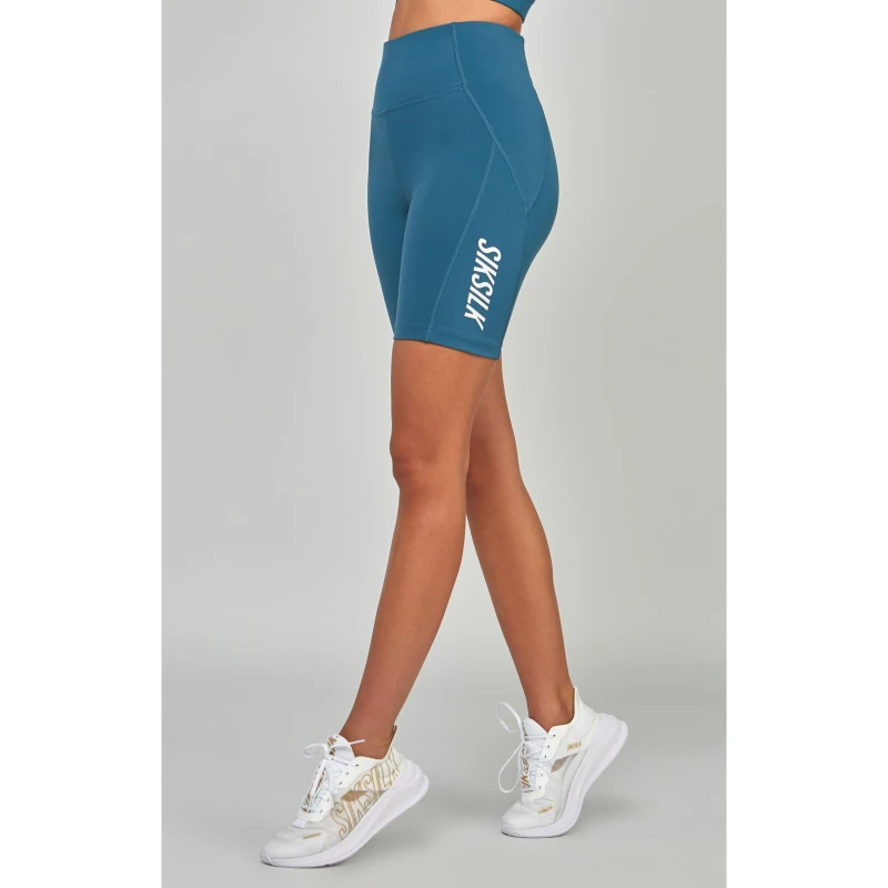 Image of SikSilk Sports Essentials Cycling Shorts - Green Green 8