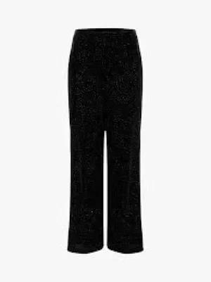 image of Phase Eight Black Sissy Glitter Trousers - 8