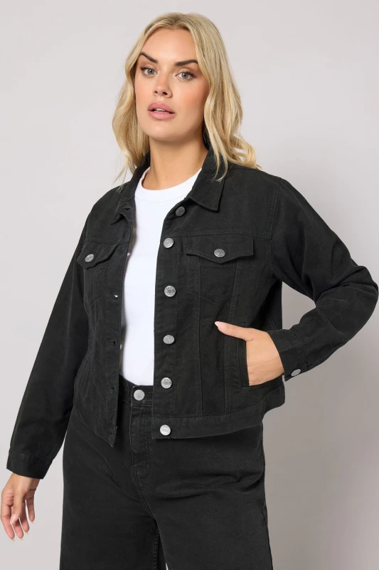 Image of Yours Denim Jacket Black