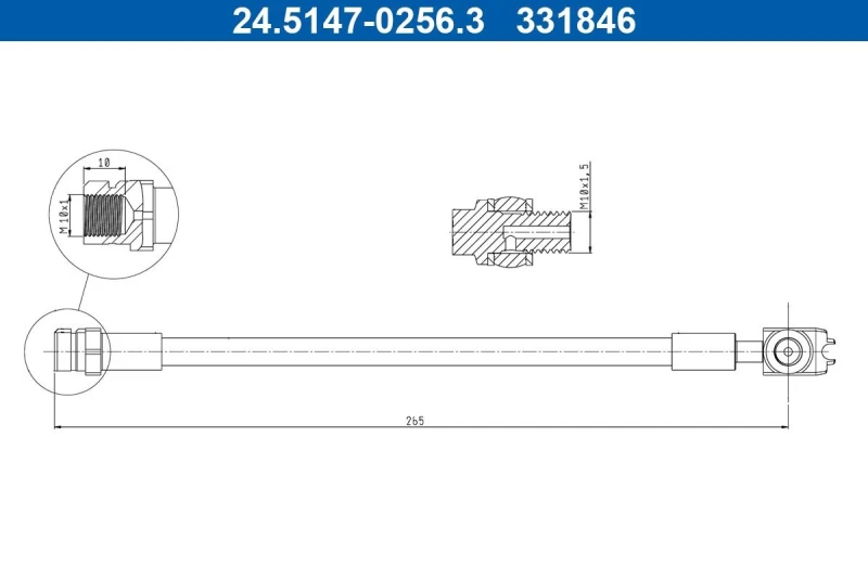 Image of Brake hose ATE 24.5147-0256.3