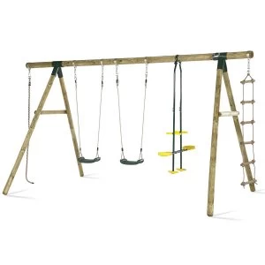 Image of Plum Orangutan Wood Swing Set