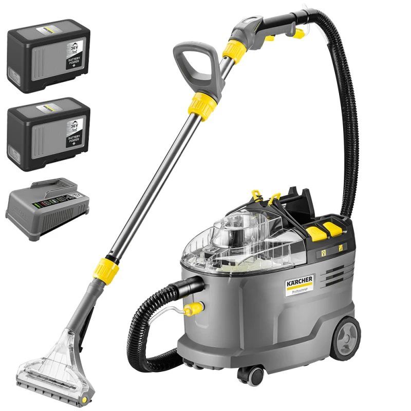 Image of Karcher PUZZI 9/1 BP ADV Professional 36v Cordless Carpet Cleaner PUZZI 9/1 BP ADV Batteries: 2 x 6ah Li-ion
