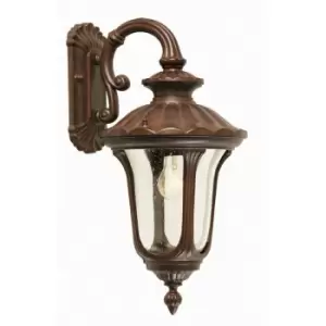 image of Loops - Outdoor IP44 Wall Light Rusty Bronze Patina LED E27 100W d00271