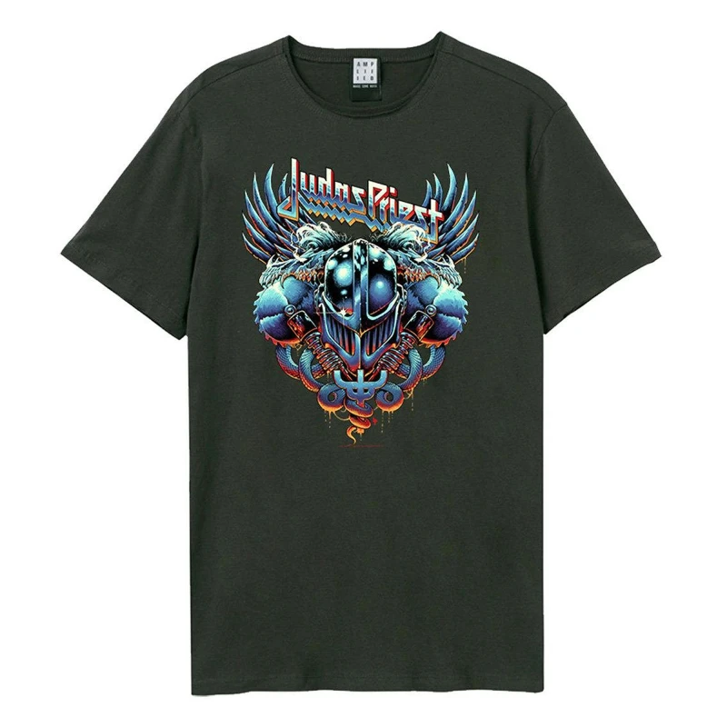 Image of Amplified Amplified Men Luke Preece Pain Killers Judas Priest T-Shirt in Charcoal Size: X-Small Charcoal XS Male 5063238008755