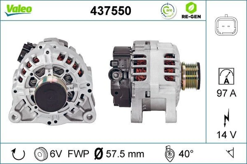 Image of Alternator VALEO 437550