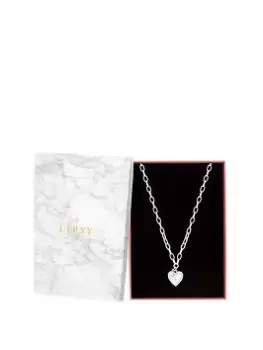 image of Lipsy Silver Heart Charm Necklace - Gift Boxed, Silver, Women