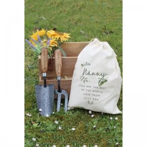 Image of Personalised Floral Gardening Tool Set