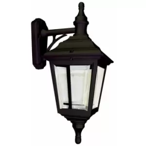 image of Loops - Outdoor IP44 Wall Light Sconce Black LED E27 100W Bulb External d01581