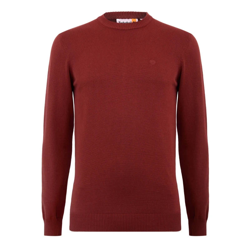 Image of Timberland Mens Garment Dye Crew Sweatshirt Burnt Henna male S