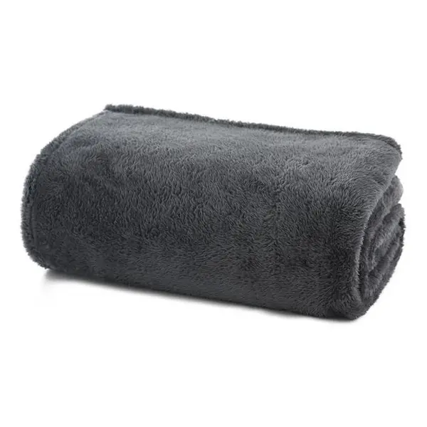 Image of Deyongs Teddy Fleece Throw Charcoal