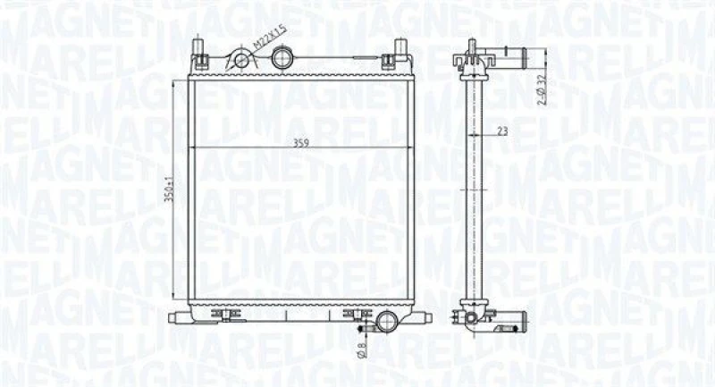 Image of MAGNETI MARELLI Engine radiator MAGNETI MARELLI 350213167500