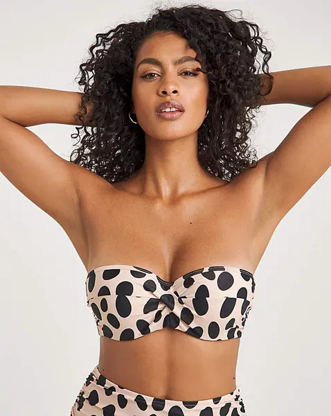 Image of Panache Panache Ella Twist Bandeau Bikini Top Amalfi PRT Female 34FF LO95825