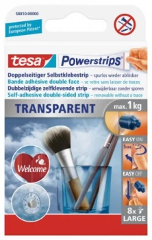 image of tesa Powerstrips Transparent Large 58810 PK8