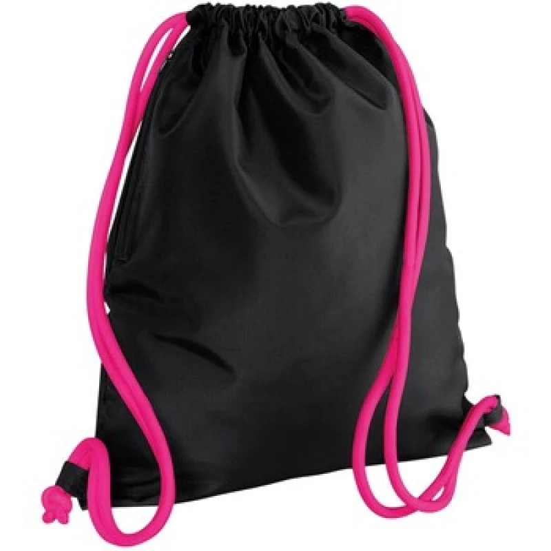 Image of Bagbase Icon Drawstring Bag in Jet Black Jet Black Unisex
