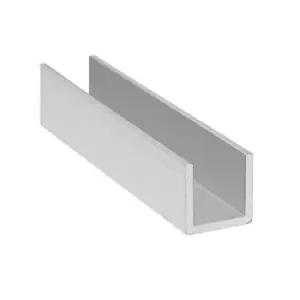 Image of Moderix Anodized Aluminum Profile U Channel Bar Strip - Size 1000 x 10 x 10 x 1.