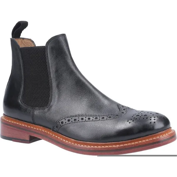 image of Cotswold Mens Siddington Leather Pull On Chelsea Ankle Boots - UK 8 Brown male GDE2701BRO8