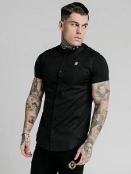 Image of Siksilk Short Sleeve Tape Collar Shirt