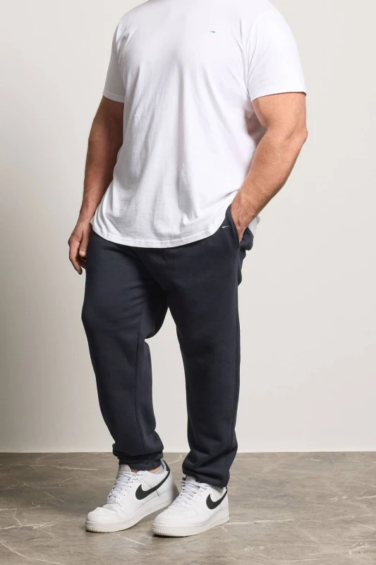 Image of BadRhino Mens Elasticated Drawstring Joggers in Dark Navy Size: XL Dark Navy Male XL