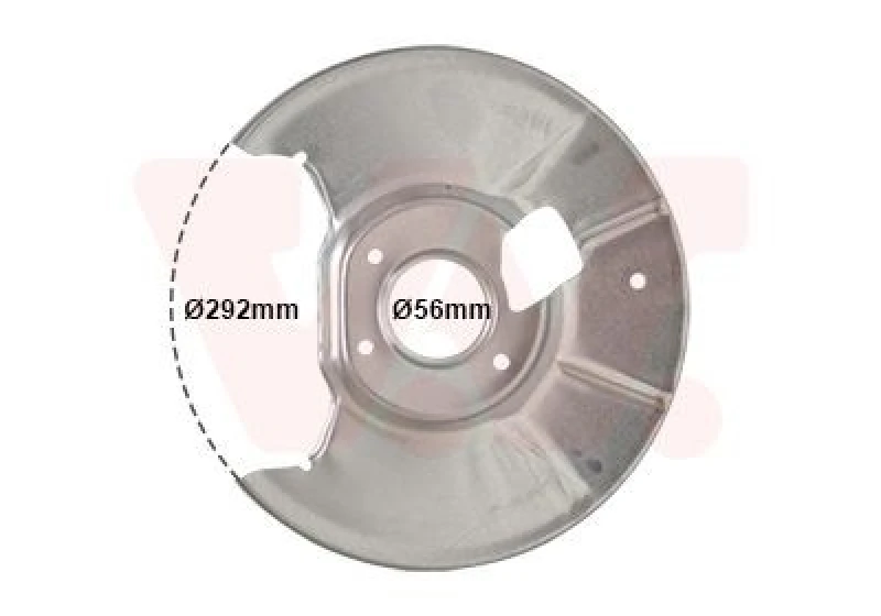 Image of VAN WEZEL Brake disc backing plate VAN WEZEL 2754373