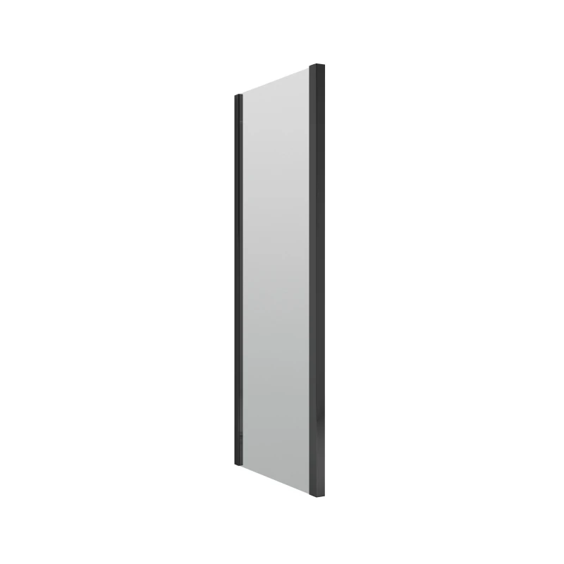 Image of Balterley Safety Glass Reversible Shower Side Panel Black 6mm 800mm Black