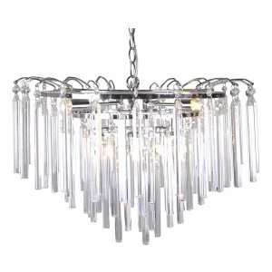 image of Litecraft Winter Prism Bar Chandelier