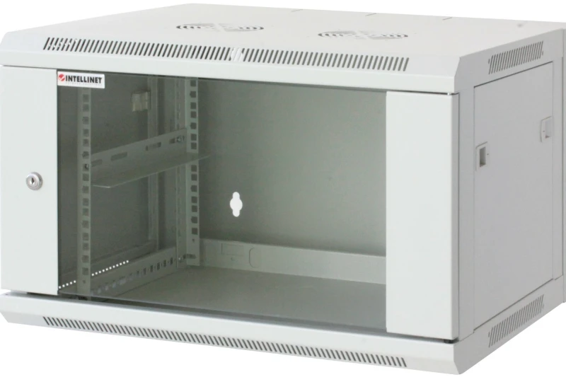Image of Intellinet Intellinet 711760 19 Server rack cabinet (W x H x D) 600 x 370 x 450 mm 6 U Grey-white (RAL 7035) 711760