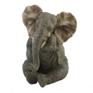 Image of Naturecraft Sitting Crying Elephant Figurine