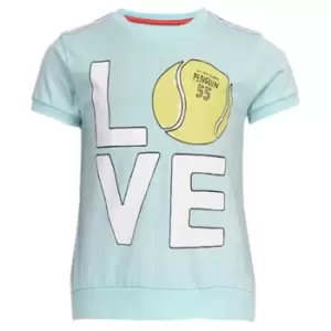 Image of Original Penguin Original Penguin Tennis T-Shirt Junior Girls - Blue