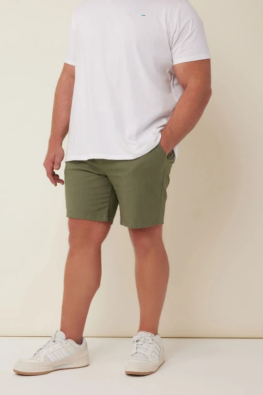 Image of BadRhino BadRhino Men Stretch Chino Shorts in Light Khaki Size: 44R Light Khaki 44R Male 5059738084887