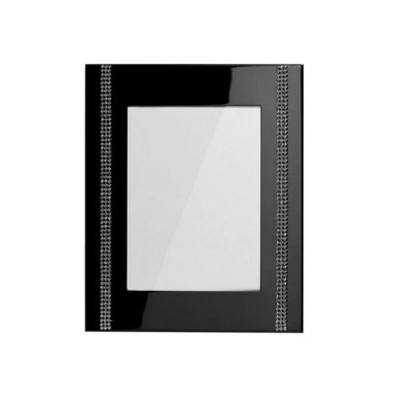 Image of Premier Housewares Silver Plate Steel Black 4 x 6 Photo Frame Black