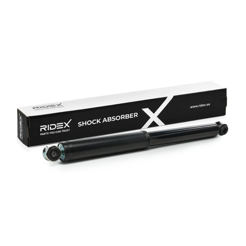 Image of RIDEX 854S19008 Shock absorber Rear Axle, Gas Pressure, Monotube, Telescopic Shock Absorber, Bottom eye Shock Absorber (854)