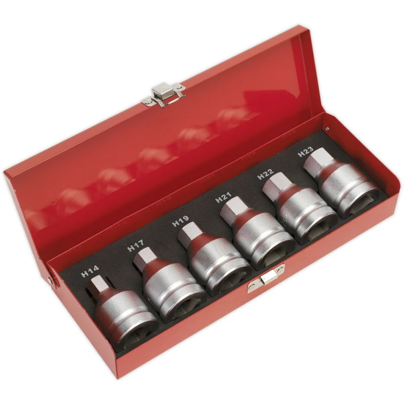 Image of Loops 6pc Hex Socket Bit Set - 3/4" Square Drive - H14 to H23 Large Metric Allen Bolt Multi