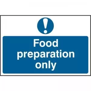 image of &lsquo;Food Preparation Only&rsquo; Sign; Self-Adhesive