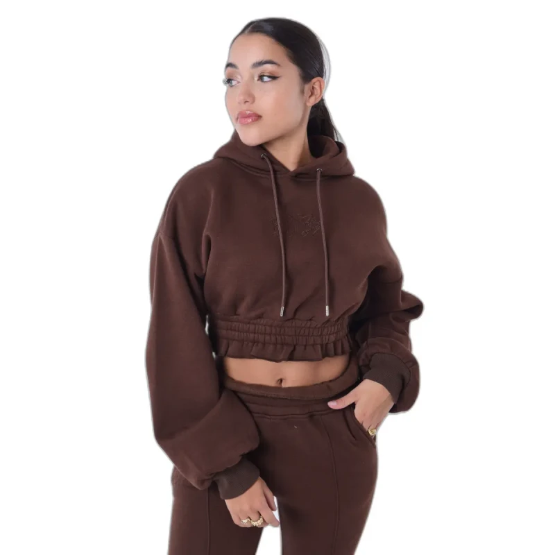 Image of Project X Paris Project X Paris Pleated Womens Hoodie Marron Female XS