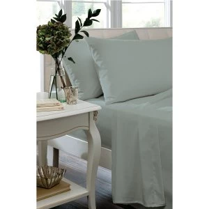 Image of Catherine Lansfield Duck Egg Non-Iron Plain Dye Flat Sheet - Single